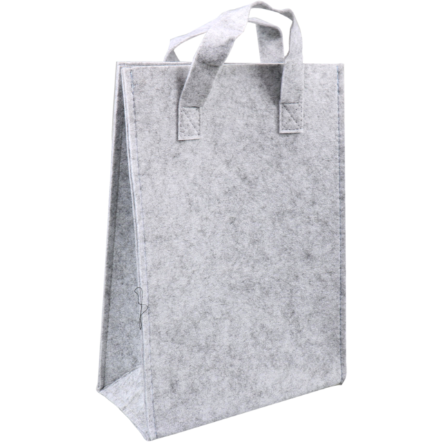 Klika - Tas | Vilt | portrait | reusable | 23x 10x33cm | grijs | 10 stuks