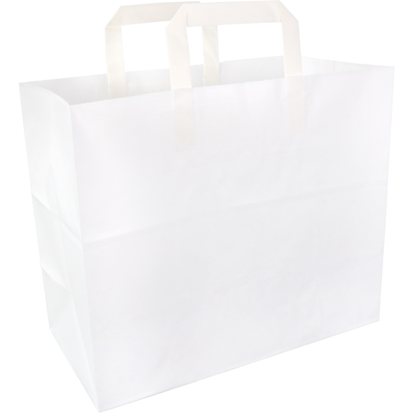 Klika -  Tas | Papier | platte handgreep | 32x 16x27cm | draagtas | wit | 250 stuks