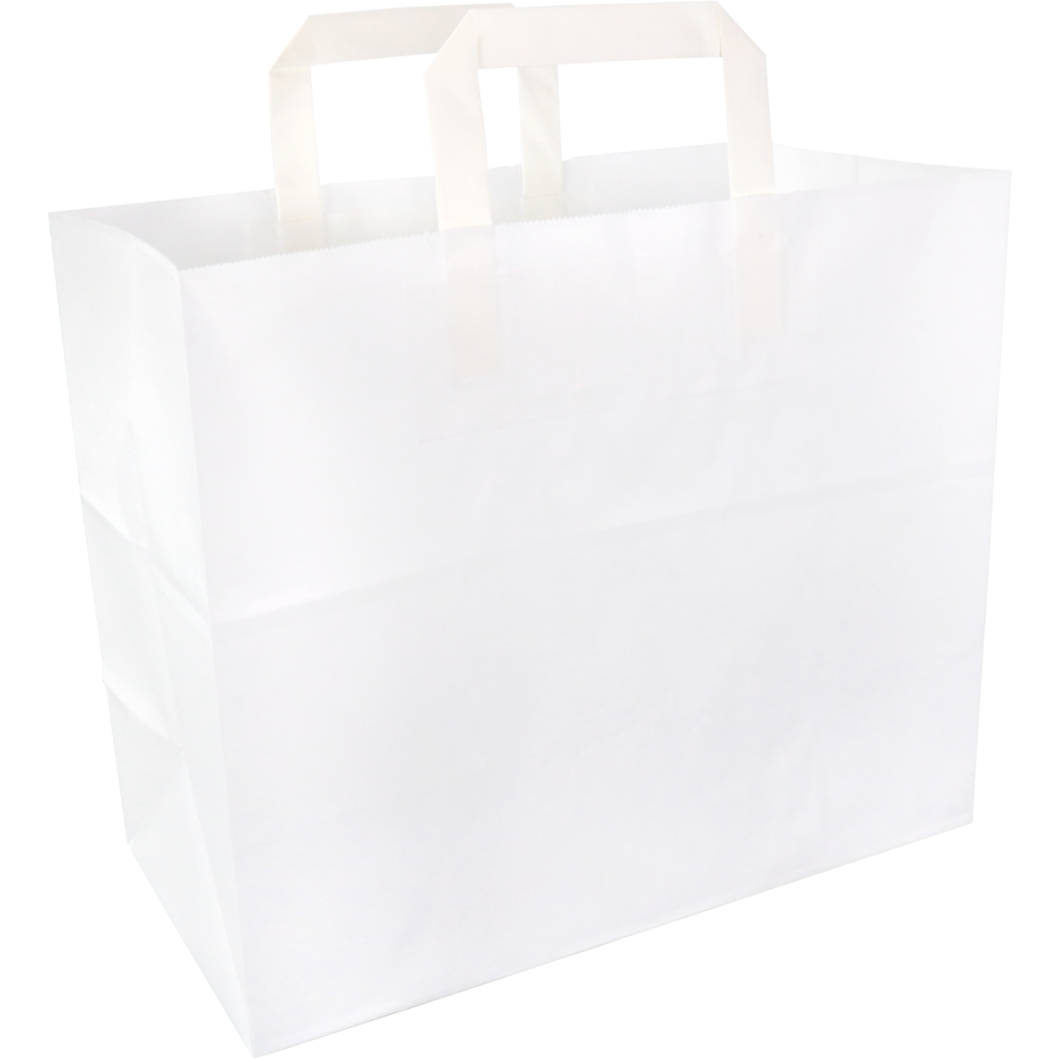 Klika - Borsa | Carta | manico piatto | 32x16x27 cm | borsa tote | bianco | 250 pezzi