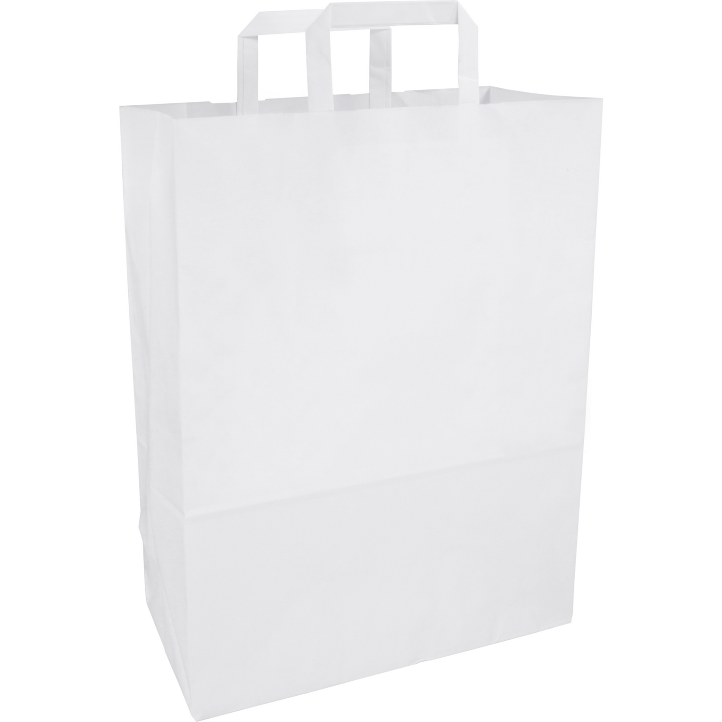 Klika - Tasche | Papier | flacher Griff | 32x 16x43cm | Einkaufstasche | weiß | 250 Stück