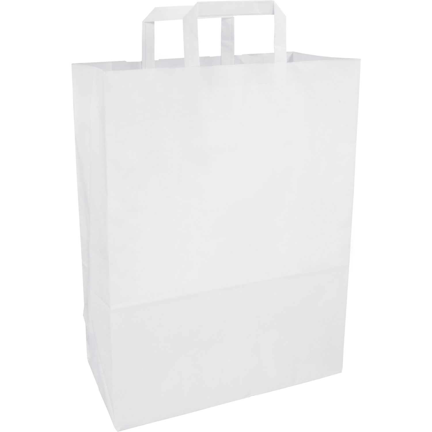 Klika - Bag | Paper | flat handle | 32x 16x43cm | tote bag | white | 250 pieces