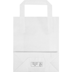 Klika - Tas | Papier | platte handgreep | 18x 8x22cm | draagtas | wit | 250 stuks