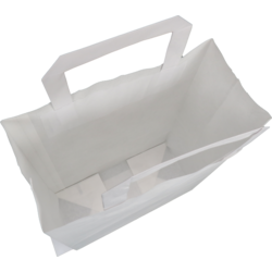 Klika - Tas | Papier | platte handgreep | 22x 10x28cm | draagtas | wit | 250 stuks