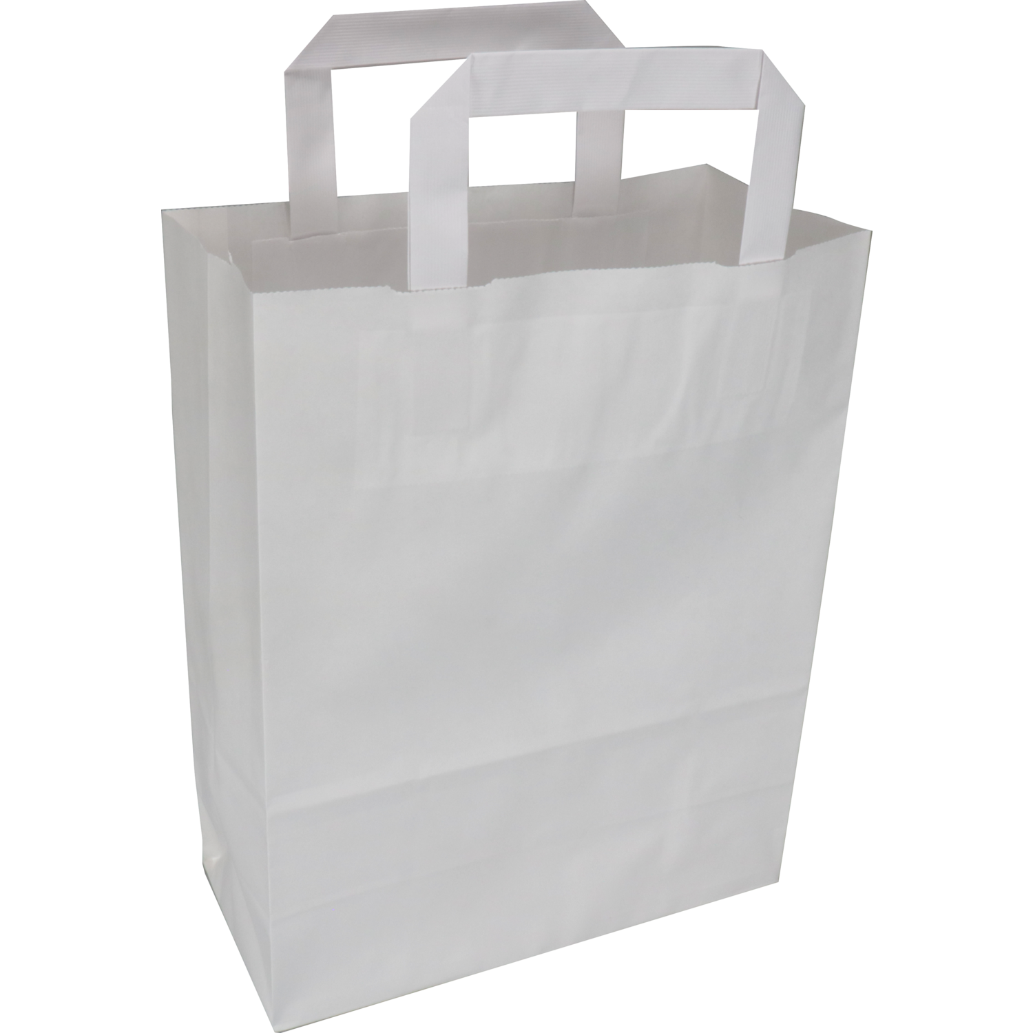 Klika - Borsa | Carta | manico piatto | 22x10x28 cm | borsa tote | bianco | 250 pezzi