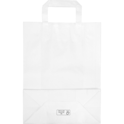 Klika - Tas | Papier | platte handgreep | 26x 12x35cm | draagtas | wit | 250 stuks