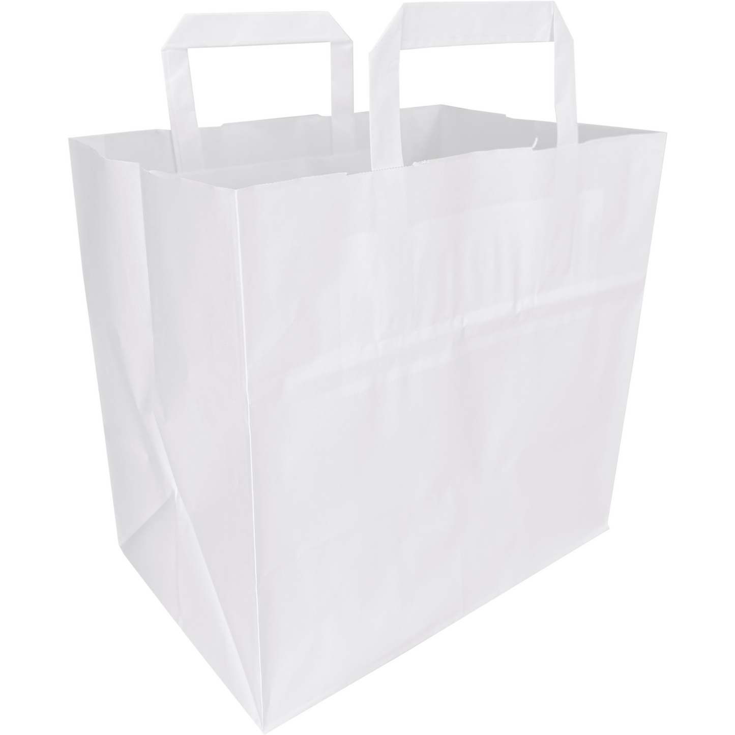 Klika -  Tas | Papier | platte handgreep | 26x 17x25cm | draagtas | wit | 400 stuks