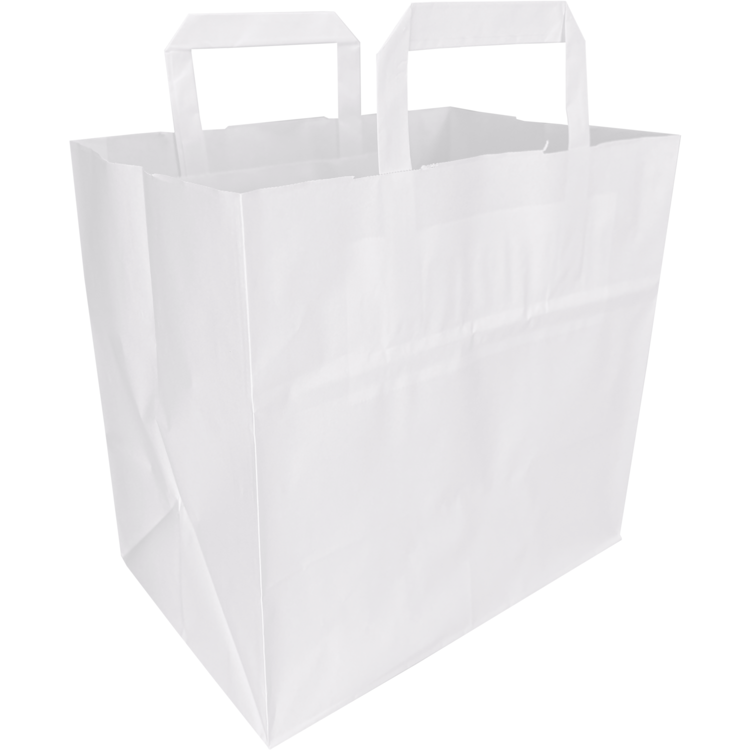 Klika - Borsa | Carta | manico piatto | 26x17x25 cm | borsa tote | bianco | 400 pezzi