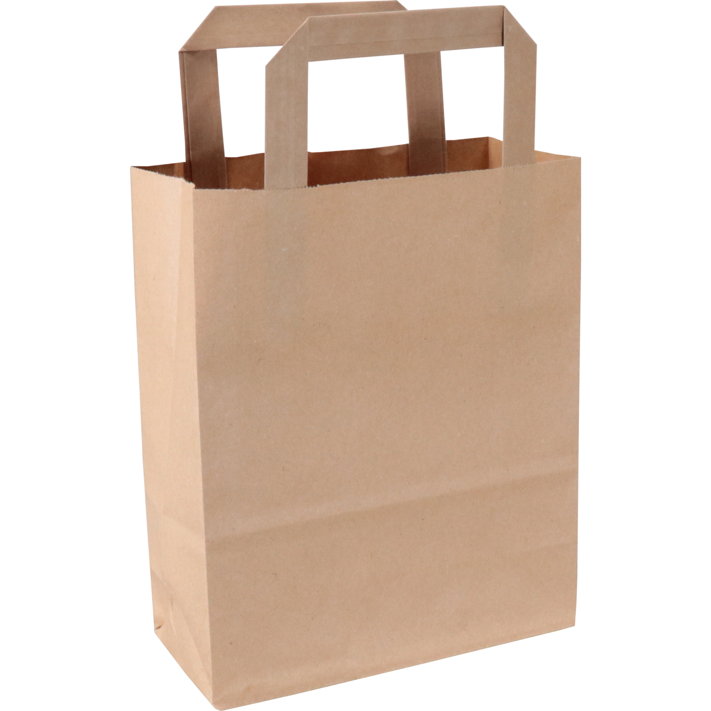 Klika -  Tas | Papier | platte handgreep | 18x 8x22cm | draagtas | bruin | 250 stuks