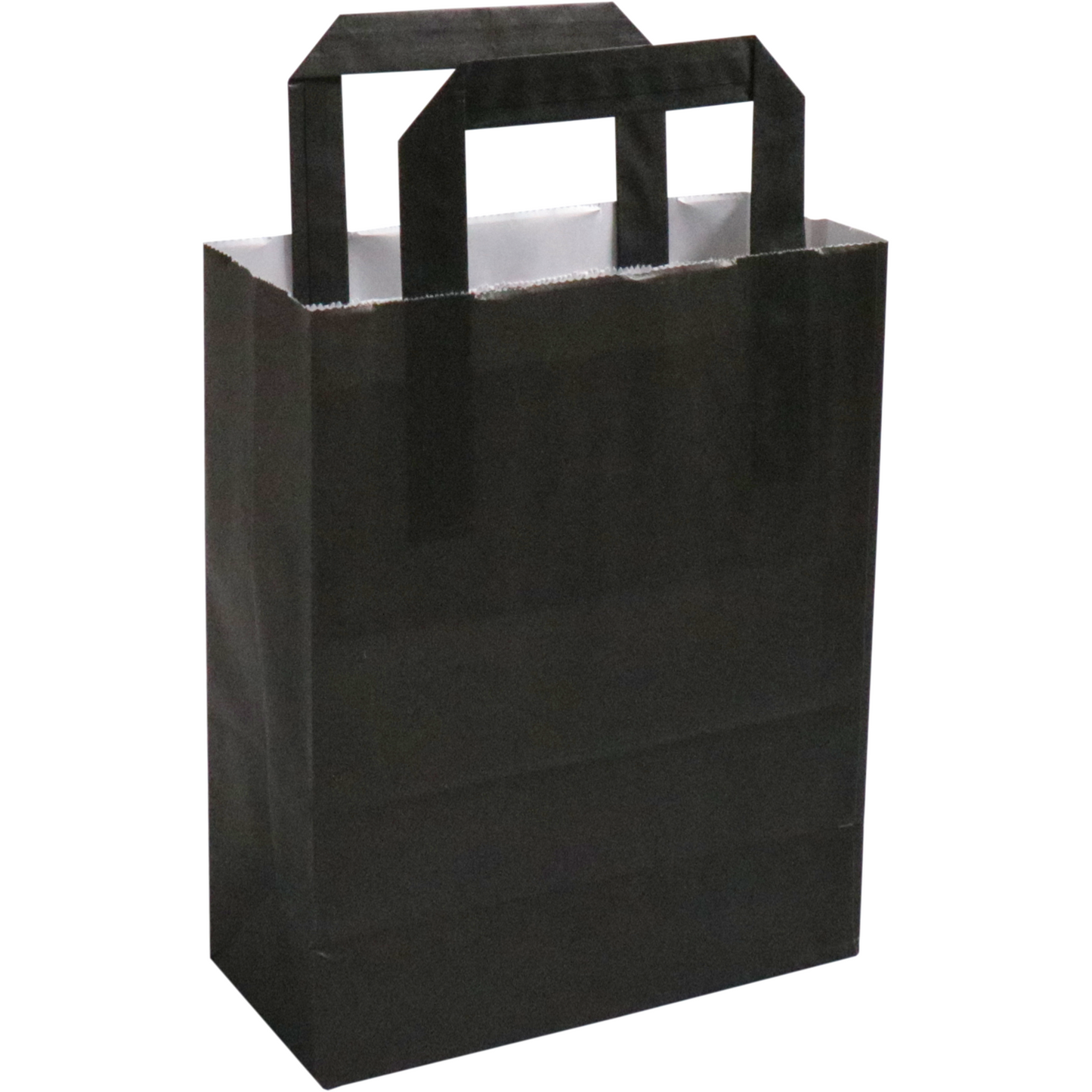 Klika - Sac | Papier | poignée plate | 18x8x22cm | sac fourre-tout | noir | 250 pièces