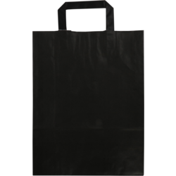 Klika - Tas | Papier | platte handgreep | 26x 12x35cm | draagtas | zwart | 250 stuks