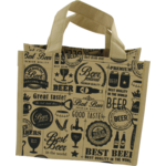 Klika - Tas | Best Beer | PP | luxueuze draagtas | reusable | 21x 14x18cm | bier | bruin | 10 stuks