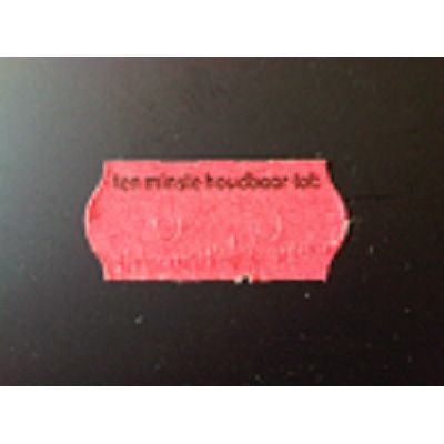 DeCosign - Label 2612 Red Perm 2slit au moins ho