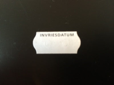 Klika -  Etiket 2612 diepvries INVRIESDATUM