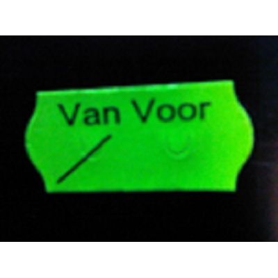 Klika - Etiquette 2612 fl.vert permanente D'AVANT 54000