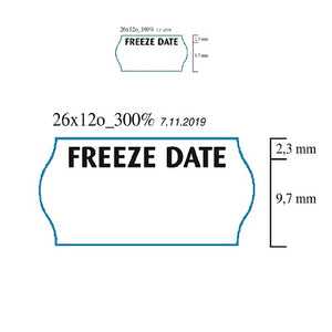 Klika -  Etiket 2612 wit diepvries FREEZE DATE