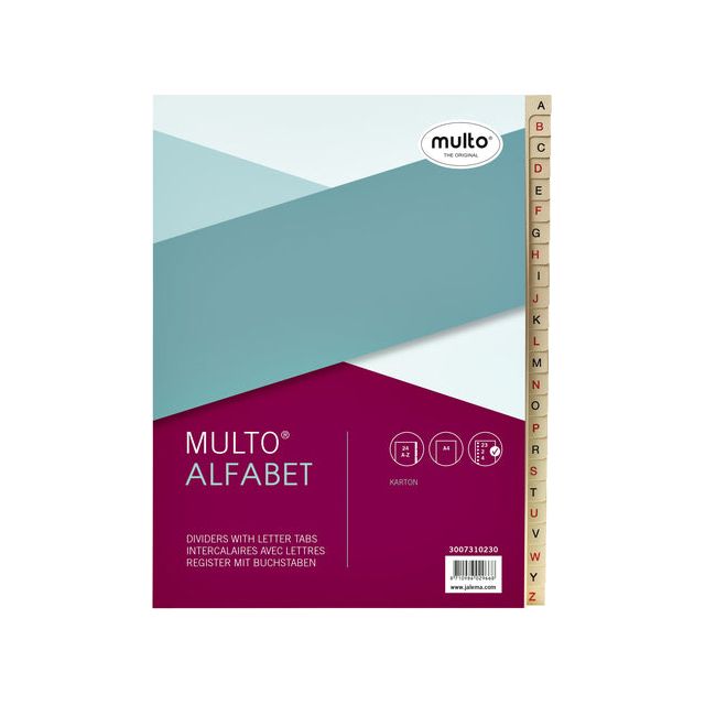 Multo - Tabs Multo 7310230 A4 23R Karton A -z Chamois | 1 Stück | 10 Stück