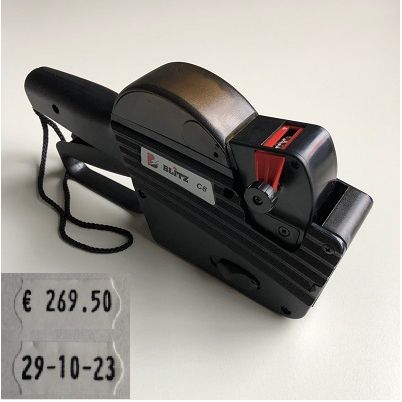 Klika - Pinzas de precio BLITZ C8 impresión de fecha 2345,78 € 2 piezas
