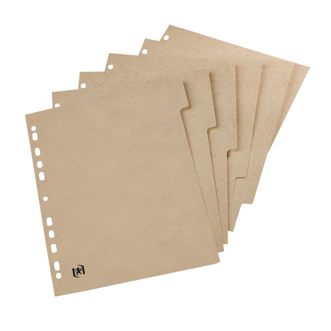 Oxford - Tabs 11-hole 5-piece natural cardboard | 20 pieces