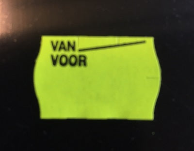 Klika -  Etiket 2516 fl.geel semi perm Van Voor 2 stuks