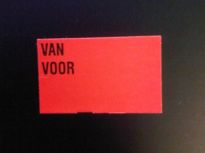 Klika - Label 2616 straight fl.red From For semi