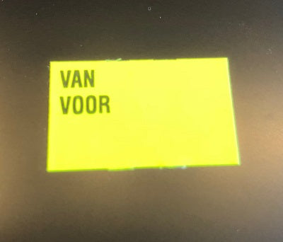 Klika - Label 2616 gerade fl.gelb Von Für semi