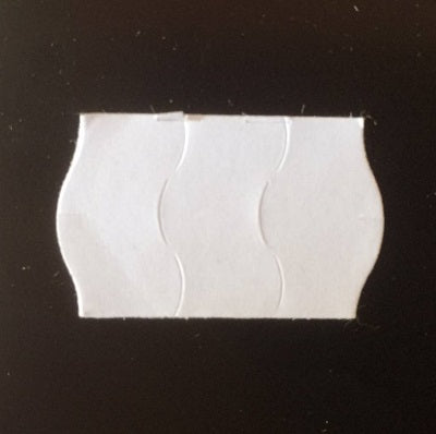 Klika - Etiket 2616 corte de seguridad ondulado permanente blanco