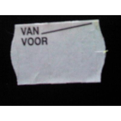 Klika -  Etiket 2616 wit semi per Van Voor 39.600