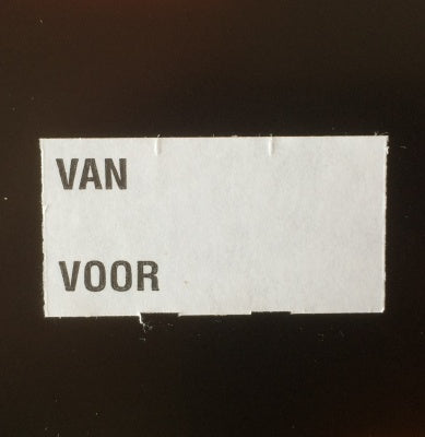 Klika - Etiqueta 3719 blanco tenue. desde DELANTERO / 25rl