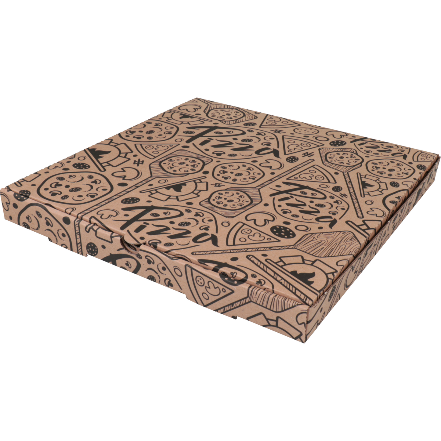 Klika -  Pizzadoos | golfkarton | 33x33x4.5cm | bruin | 100 stuks