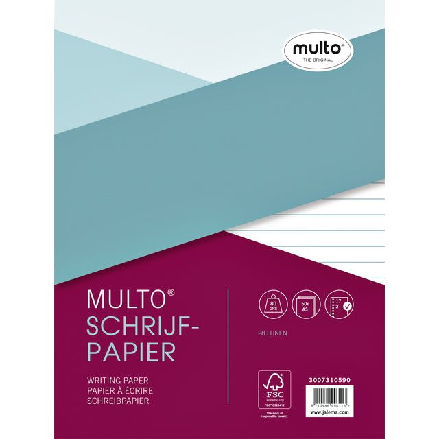 Multo - Interior Multo 17 -Gaats Ligne 80gr 50vel | Pak une feuille de 50 | 10 morceaux