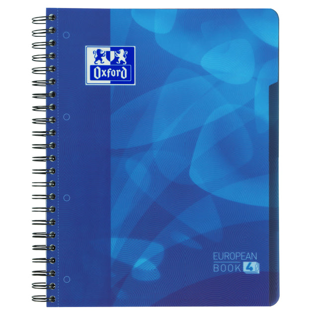 Oxford - Cahier de projets Ecole A4+ ligne 4 trous 240 pages 80gr bleu | 5 pièces