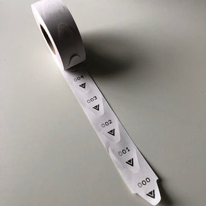 Klika - Sequence number roll white 2000 pieces per roll