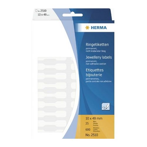 Klika - Juwelieretikett 49x10 mm Ordner 600 Stück 15 Stück