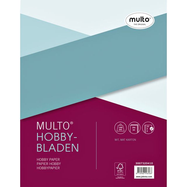 Multo - Innenräume Multo 23 -Gaats Hobbypapier | 20 Blätter Packung