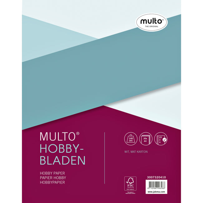 Multo - Papel para hobby interior A4 23R 20 hojas | 10 piezas