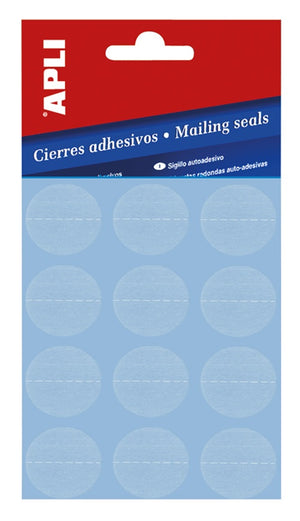 Klika -  Etiket 25 mm rond transp perfo 120 stuks