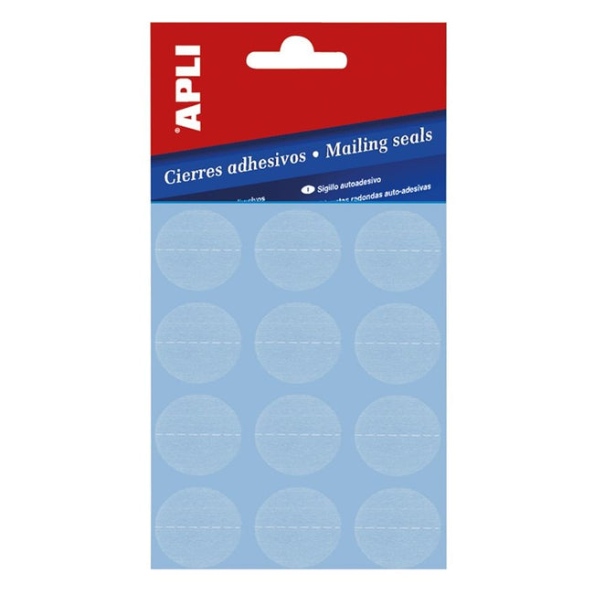 Klika -  Etiket 25 mm rond transp perfo 120 stuks