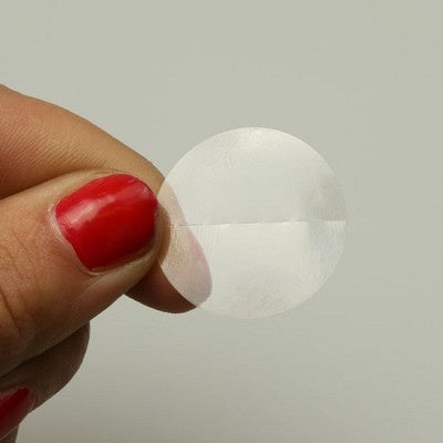 Klika -  Etiket 25 mm rond transp perf 2000 stuks