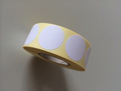 Klika - Etiqueta 25 mm redonda blanca 1000 rollos