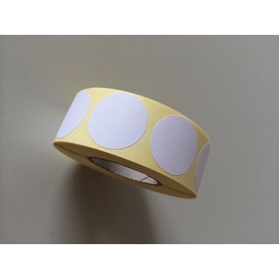 Klika -  Etiket 25 mm rond wit 1000 rol
