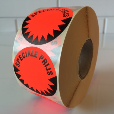 Klika - Etiqueta 35 mm rojo fluorescente PRECIO ESPECIAL