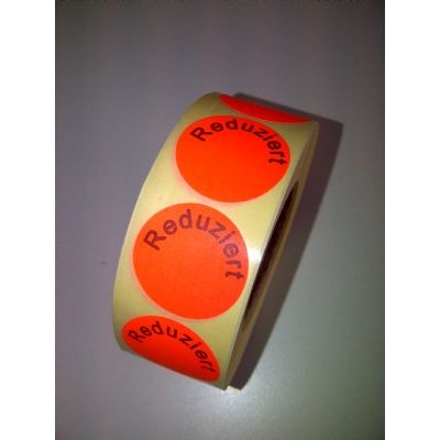 Klika - Label 30 mm fluorescent red REDUZIERT 20 pieces