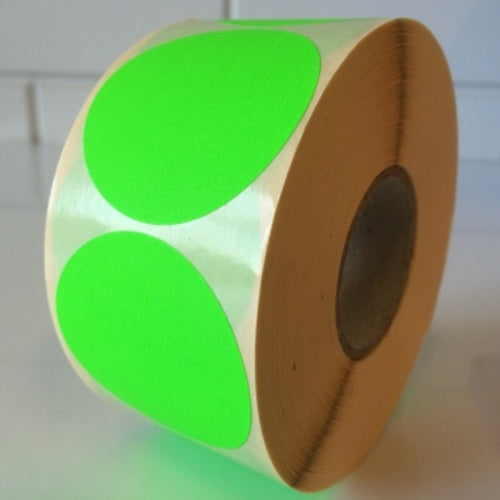 Klika -  Etiket 65 mm rond fluor groen 1000 rol