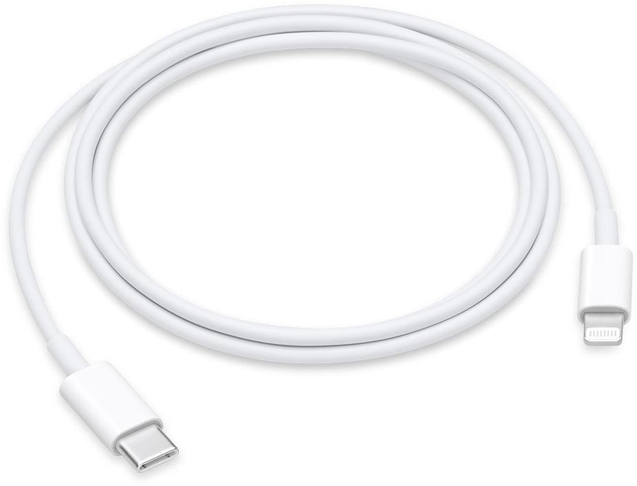 Câble Apple-Apple, Lightning (8 broches) à USB-C, 1 M, blanc