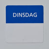 Klika -  Etiket dinsdag wit/blauw 25x25mm 500 stu