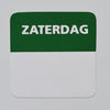 Klika -  Etiket zaterdag wit/groen 25x25mm 500 st
