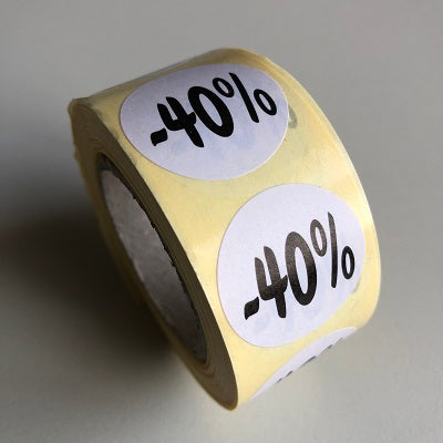 Klika - Label white 27mm -40% 500/roll 40 pieces