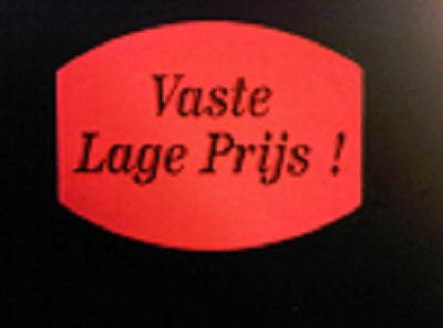 Klika -  Etiket fluor rood 33x25mm Vaste lage p