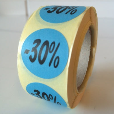 Klika - Label blue 27mm -30% 500/roll