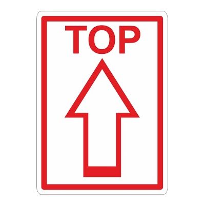 Klika - Etiqueta blanco/rojo 71x98mm flecha SUPERIOR 500/rollo